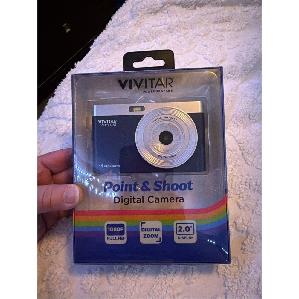 Vivitar Snapshot Point & Shoot 12MP Digital Camera VECXX 67 Blue/ SEALED NIB